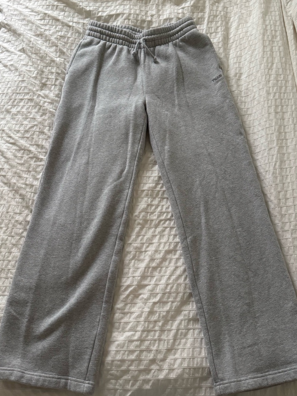Aritzia Gray Wide-Leg Track Pants